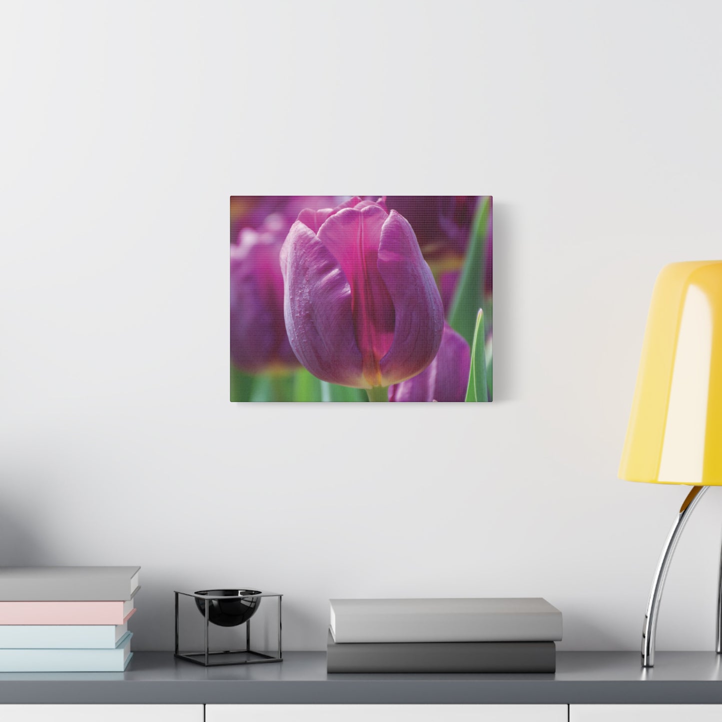 Purple Tulip Canvas Print — Matte Stretched Wall Art (1.25")
