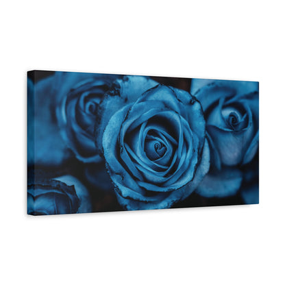 Blue Rose Canvas Print — Matte Stretched Wall Art