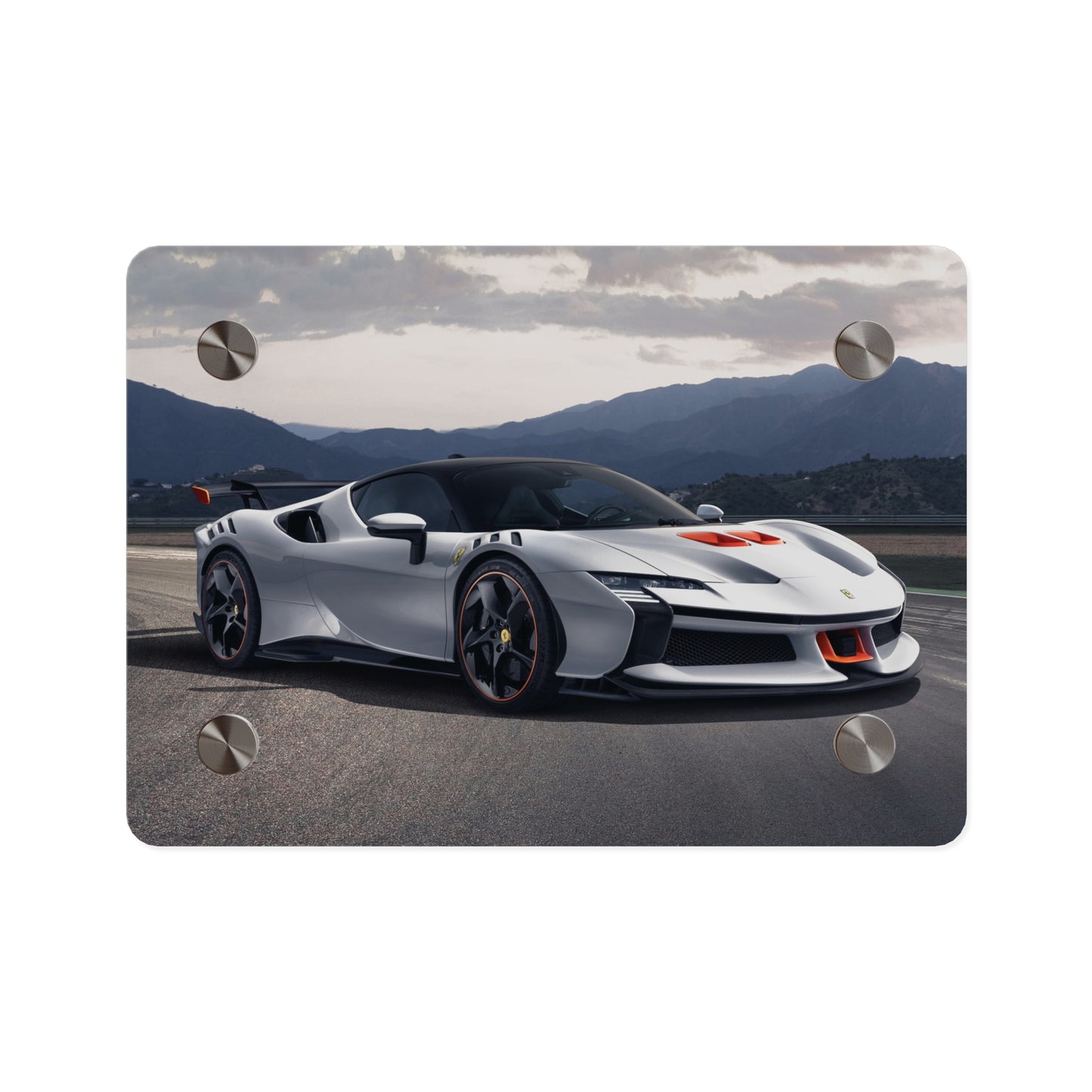 Ferrari sf90 Acrylic Wall Art Panel – High-Gloss Supercar Print for Garage, Man Cave, or Office