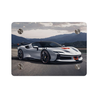 Ferrari sf90 Acrylic Wall Art Panel – High-Gloss Supercar Print for Garage, Man Cave, or Office