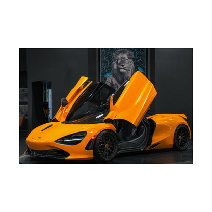 2020 Mclaren 720s Matte Poster — Orange supercar design perfect poster for car enthuseists