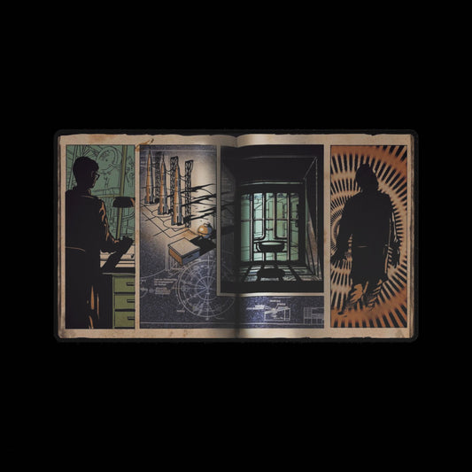 Custom made mouse pad, Call of Duty black ops 1 zombies "ASCENSION"— Vintage Detective & Laboratory Illustration