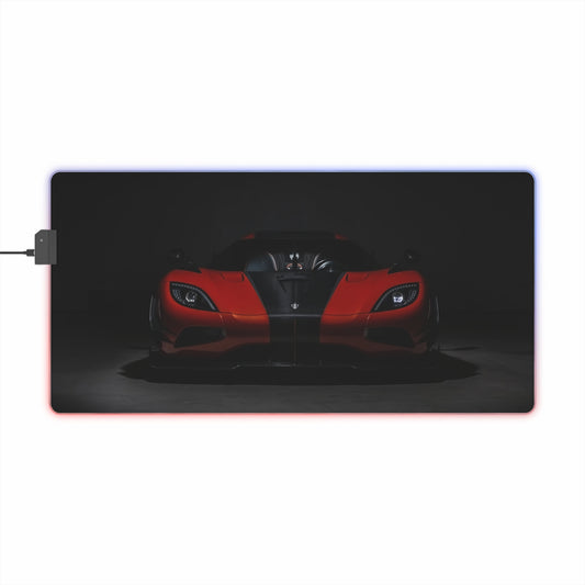 LED Gaming Mouse Pad — RGB Sports Car Desk Mat "koenisegg Agera R" made for car enthusiests