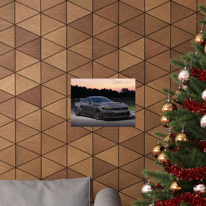 2024 ford mustang GTD Poster — carbon fiber Mustang Sports Car Sunset Print